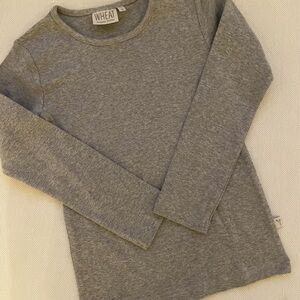 WHEAT Kids Gray Long Sleeve Shirt NWOT